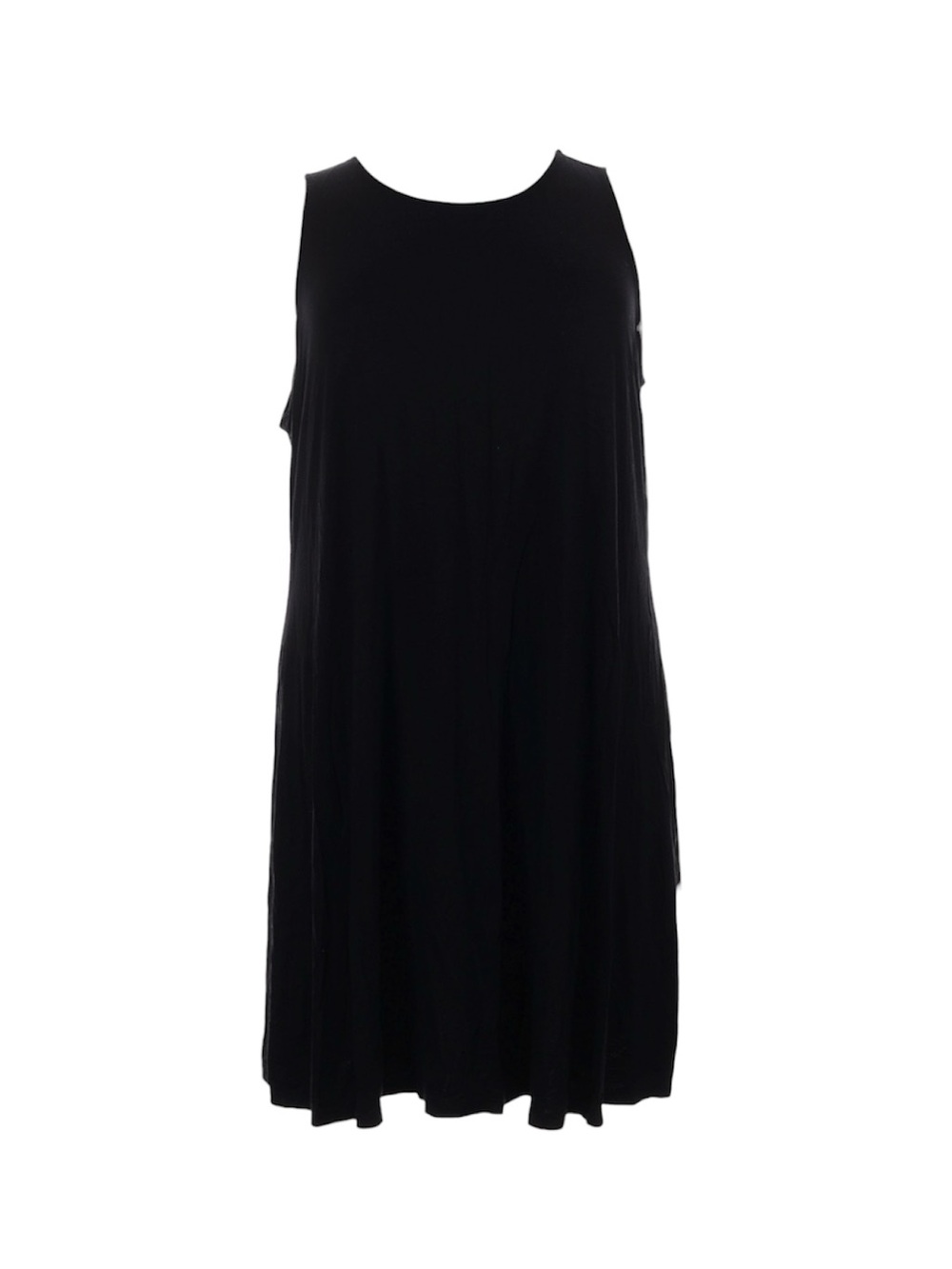 Old Navy 3X Black Cotton Tee Shirt Dress Sleeveless Knit Knee Length 24/26 - Picture 2 of 3